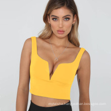 2020 summer and spring euro slim V-neck sexy tops for women